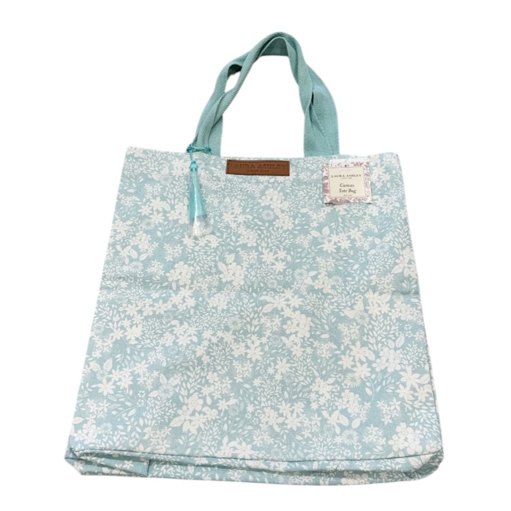 NEW Laura Ashley FLORAL REUSABLE TOTE with Double Handles